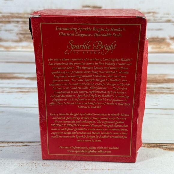 Radko Sparkle Bright Penguin Blown Glass Christmas Ornament 3" Multicolor - Picture 5 of 5